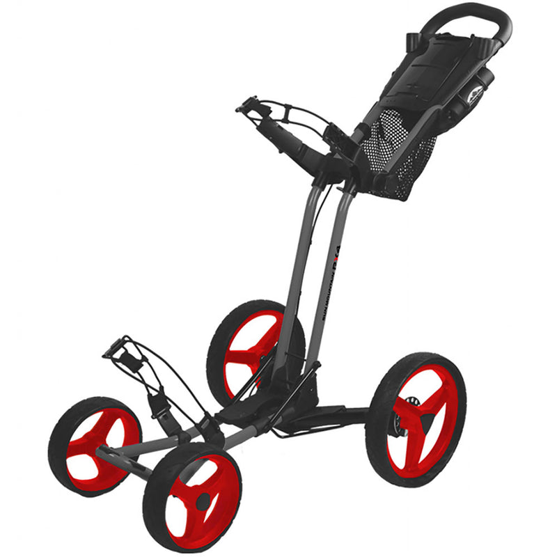 Sun Mountain Pathfinder PX4 4-Wheel Push Trolley - Grey/Red