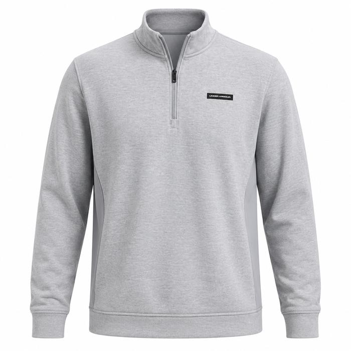 Under Armour Sweater Fleece Hybrid 1/2 Zip Pullover - Steel/Steel