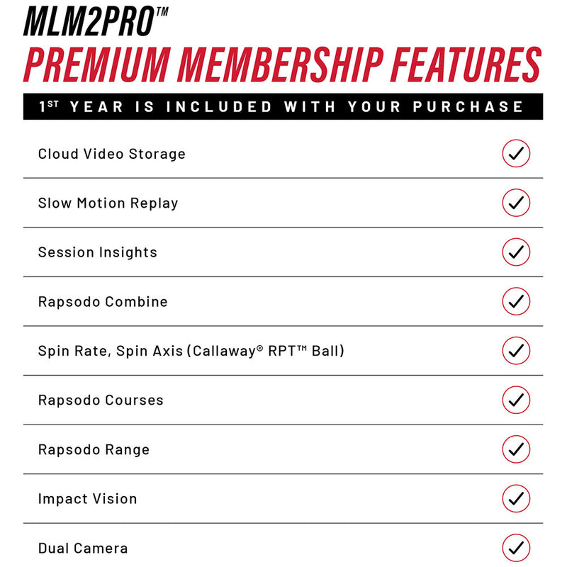 Rapsodo MLM2 Pro Launch Monitor & 12 Callaway ChromeSoft X Golf Balls