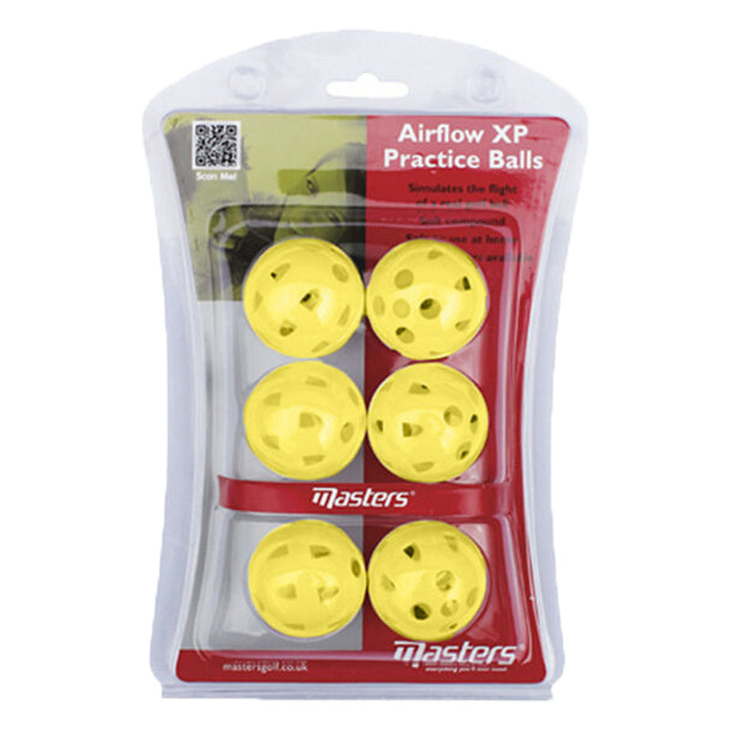 Masters Airflow XP Practice Golf Balls - Yellow Accessories (Regular Packaging)