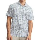Under Armour Playoff 3.0 Printed Polo Shirt - White/Blue Wind/Midnight Navy