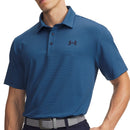 Under Armour Playoff 3.0 Stripe Polo Shirt - Midnight Navy/Aegean Blue/White