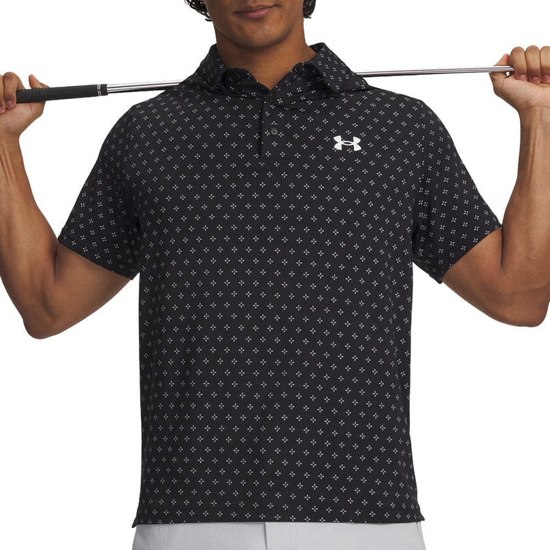 Under Armour Playoff 3.0 Printed Polo Shirt - Black/White/White
