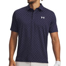 Under Armour Playoff 3.0 Printed Polo Shirt - Midnight Navy/White/White