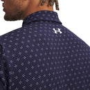 Under Armour Playoff 3.0 Printed Polo Shirt - Midnight Navy/White/White