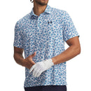 Under Armour Playoff 3.0 Printed Polo Shirt- White/Varsity Blue/Midnight Navy