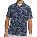Under Armour Playoff 3.0 Printed Polo Shirt - Midnight Navy/Aegean Blue/Halo Grey