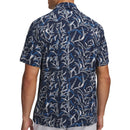 Under Armour Playoff 3.0 Printed Polo Shirt - Midnight Navy/Aegean Blue/Halo Grey