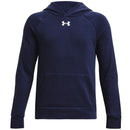 Under Armour Boys' Rival Fleece Hoodie  - Midnight Navy/White