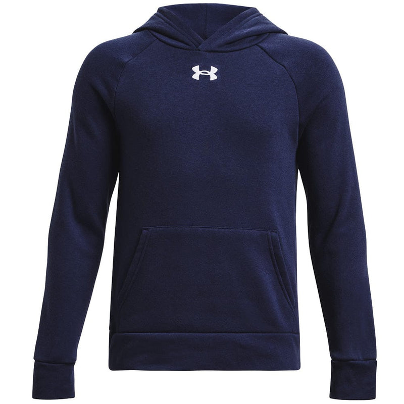 Under Armour Boys' Rival Fleece Hoodie  - Midnight Navy/White