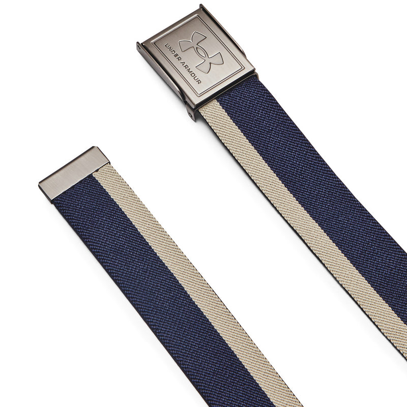 Under Armour Boys' Drive Stretch Webbing Belt - Midnight Navy/Khaki Base/Castlerock