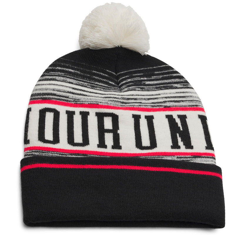 Under Armour Halftime Pom Beanie - Stone/Racer Red/Black