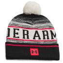 Under Armour Halftime Pom Beanie - Stone/Racer Red/Black