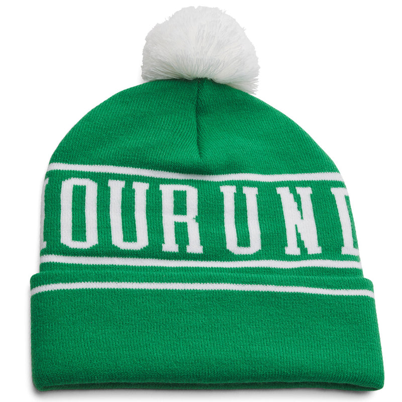 Under Armour Halftime Pom Beanie - Team Kelly Green/White/White