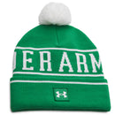 Under Armour Halftime Pom Beanie - Team Kelly Green/White/White
