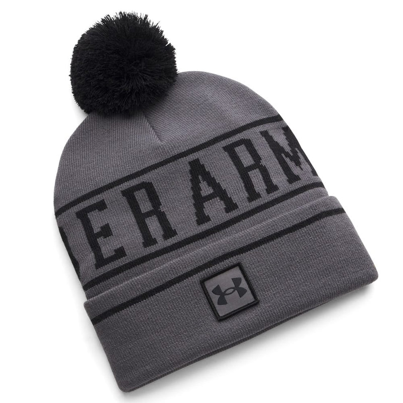 Under Armour Halftime Pom Pom Beanie - Castlerock/Black/Black