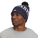 Under Armour Halftime Pom Pom Beanie - Midnight Navy/White/White