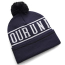 Under Armour Halftime Pom Pom Beanie - Midnight Navy/White/White