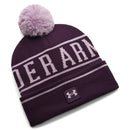 Under Armour Halftime Pom Pom Beanie - Purple Echo/Mauve Pink/Mauve Pink