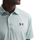 Under Armour Playoff Jacquard Polo Shirt - Enamel Blue/Illusion Green/Midnight Navy