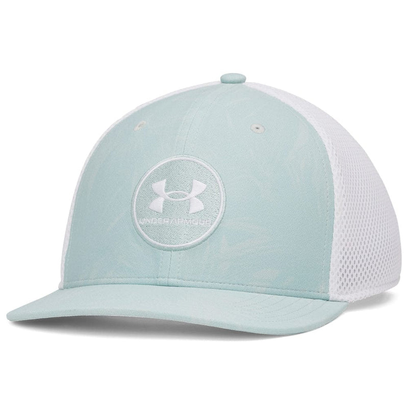 Under Armour Drive Mid Stretch Cap - Enamel Blue/White