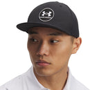 Under Armour Drive Mid Stretch Cap - Black/White