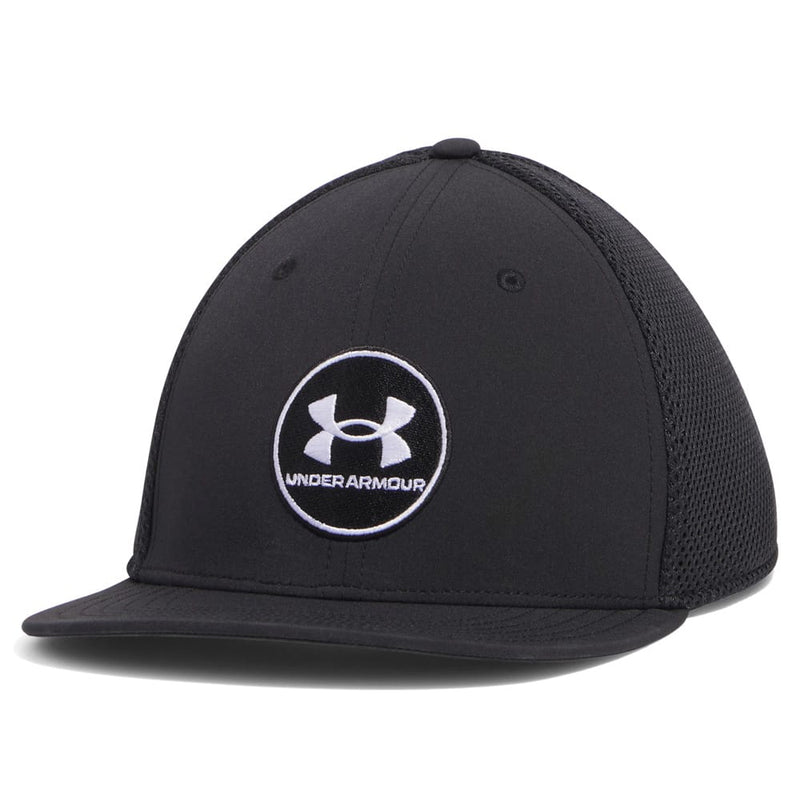 Under Armour Drive Mid Stretch Cap - Black/White