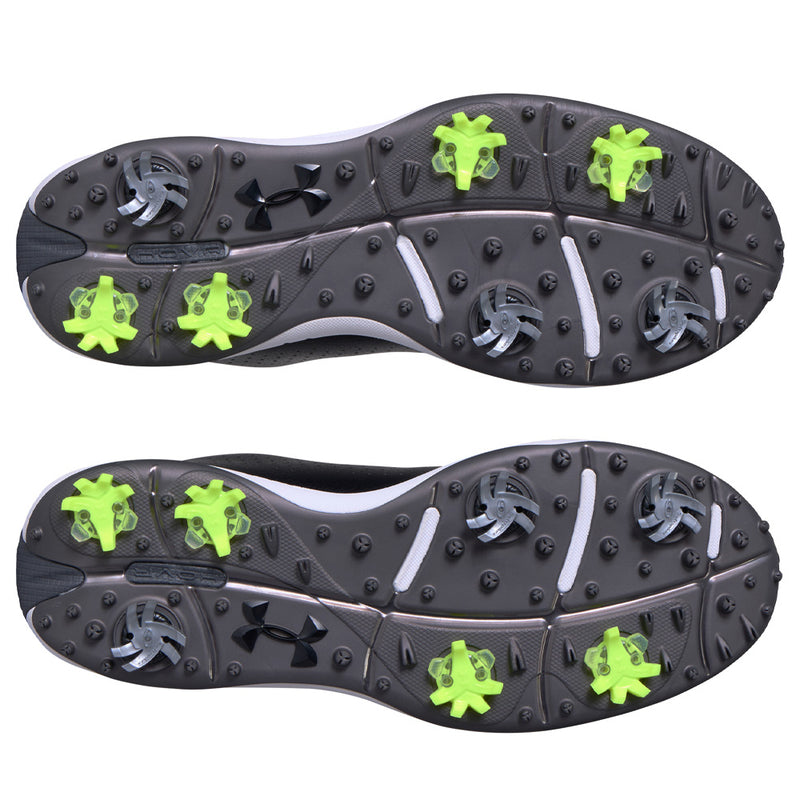 Under Armour Drive Fade Spiked Waterproof Shoes - Black/Black/Metallic Silver