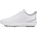 Under Armour Drive Fade Spiked Waterproof Shoes - White/White/Metallic Silver