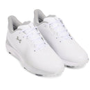 Under Armour Drive Fade Spiked Waterproof Shoes - White/White/Metallic Silver