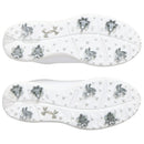 Under Armour Drive Fade Spiked Waterproof Shoes - White/White/Metallic Silver