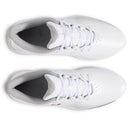 Under Armour Drive Fade Spiked Waterproof Shoes - White/White/Metallic Silver