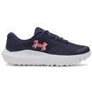 Under Armour Ladies Surge Spikeless Shoes - Midnight Navy/White/Bittersweet Pink