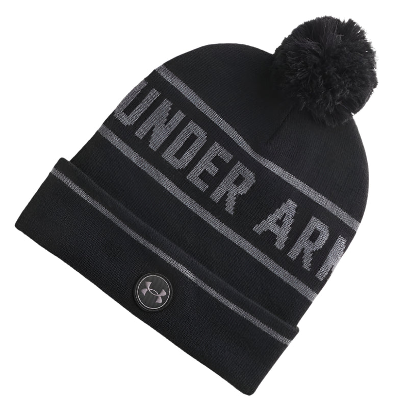 Under Armour Drive Pom Beanie - Black/Castlerock/Castlerock