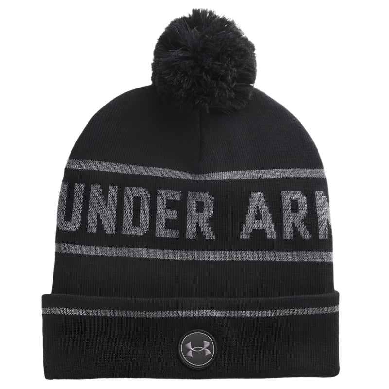 Under Armour Drive Pom Beanie - Black/Castlerock/Castlerock