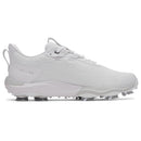 Under Armour Drive Pro Clone Waterproof Spiked Shoes - White/White/Metallic Gun Metal