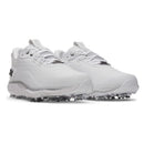 Under Armour Drive Pro Clone Waterproof Spiked Shoes - White/White/Metallic Gun Metal