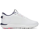 Under Armour Ladies Drive Fade 2 Waterproof Spikeless Shoes - White/White/Metallic Silver