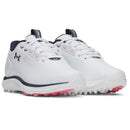 Under Armour Ladies Drive Fade 2 Waterproof Spikeless Shoes - White/White/Metallic Silver