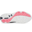 Under Armour Ladies Drive Fade 2 Waterproof Spikeless Shoes - White/White/Metallic Silver