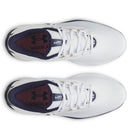 Under Armour Ladies Drive Fade 2 Waterproof Spikeless Shoes - White/White/Metallic Silver