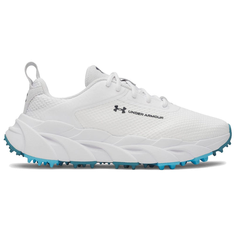 Under Armour Ladies Halo Hybrid Waterproof Spikeless Shoes - White/White/Midnight Navy