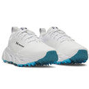 Under Armour Ladies Halo Hybrid Waterproof Spikeless Shoes - White/White/Midnight Navy