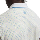 Under Armour ArmourDry Print Rib Polo Shirt - White/Green Citrine/Aegean Blue