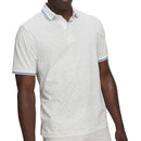 Under Armour ArmourDry Print Rib Polo Shirt - White/Green Citrine/Aegean Blue