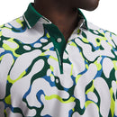 Under Armour ArmourDry Print Rib Polo Shirt - White/Campus Ivy/Campus Ivy