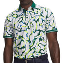 Under Armour ArmourDry Print Rib Polo Shirt - White/Campus Ivy/Campus Ivy