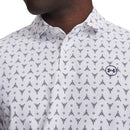 Under Armour Drive Chill Printed Polo Shirt - White/Midnight Navy/Midnight Navy