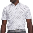 Under Armour Drive Chill Printed Polo Shirt - White/Midnight Navy/Midnight Navy