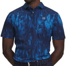 Under Armour Drive Chill Printed Polo Shirt - Aegean Blue/Midnight Navy/Mod Grey